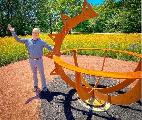 Elyria Schools unveils new pollinator garden solar system model